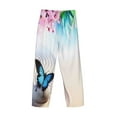 thumbnail image 3 of Lsque Butterfly In Blossoms Zen Print Men's Pajama Pants, Lounge Pant - Comfortable Home Wear,Elastic Waistband, Stylish Design-X-Large, 3 of 9