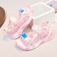 thumbnail image 4 of Weebloom Kids Toddler Girl Sandals Versatile With Adjustable Strap Sole Lightweight Beach Footwear Comfort Hook & Loop Summer Shoes Beach Walking Sandal, 4 of 9