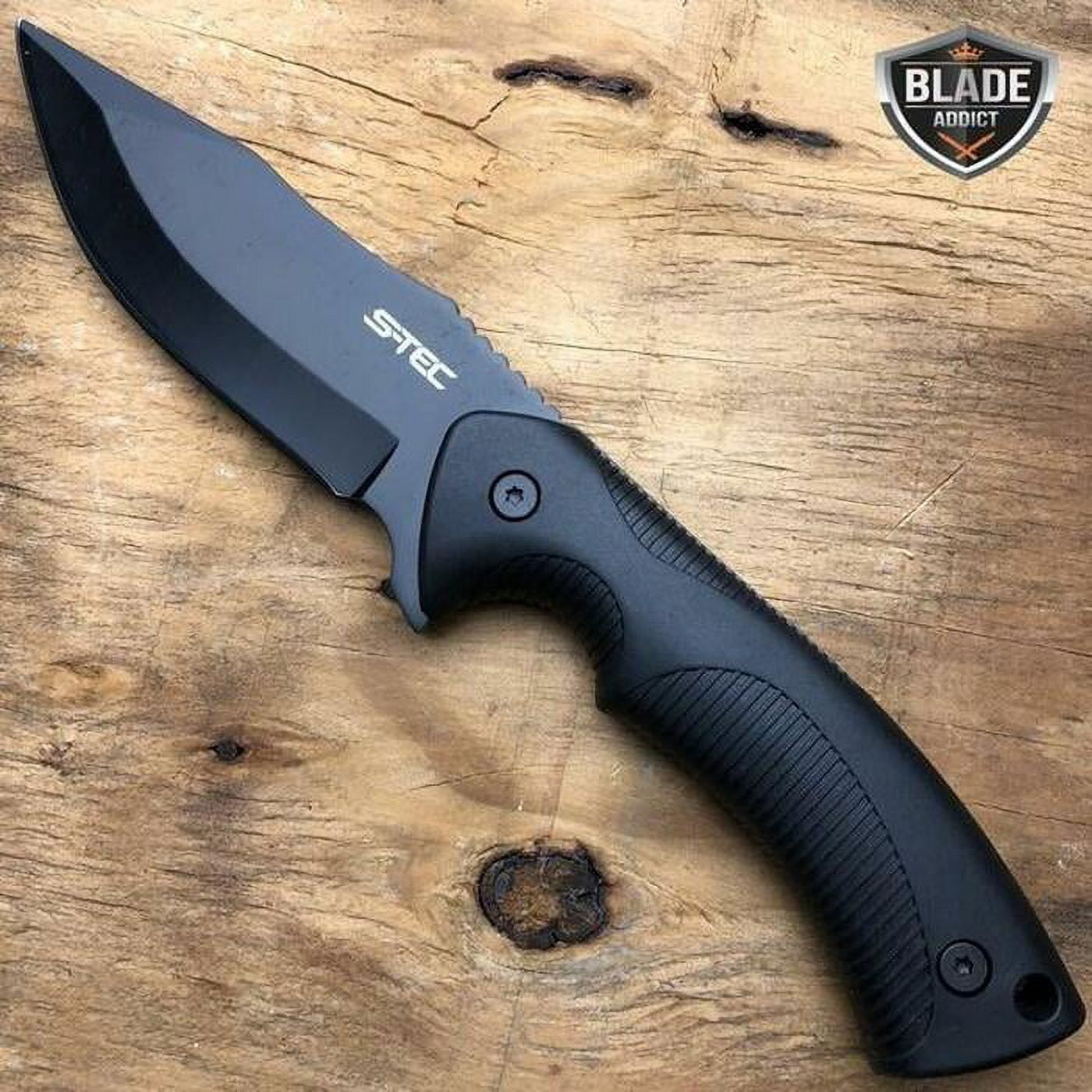 2 PC Camping Fixed Blade Hunting Survival Outdoor Tool Knife w/ Sheath + Axe Hatchet