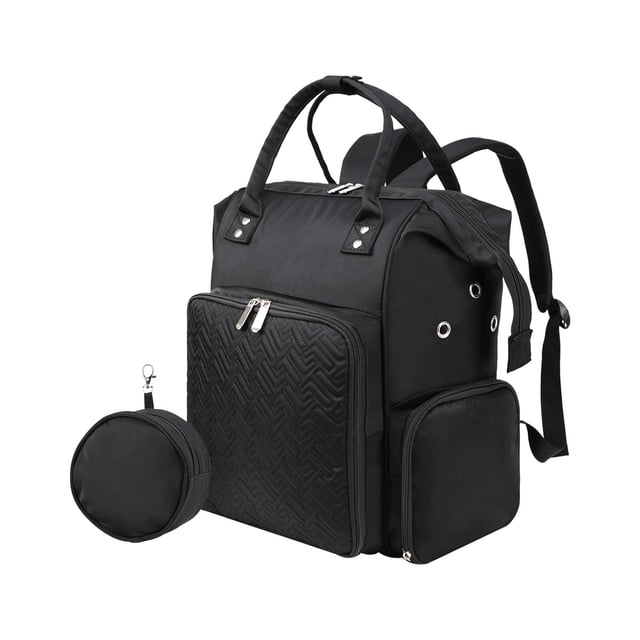 Bolsa de tejer mochila para ganchillo impermeable portátil hilo negro