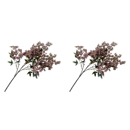 1-3 Pcs Artificial Purple Berry Stem 35 Inch Spring Flowers Picks Branches Realistic Sedum Stem Spray for Wedding Holiday Seasonal Farmhouse Home Decorations