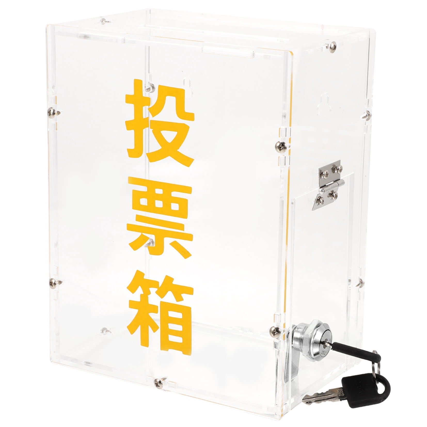 MLINS  Ballot Box with Lock Boxes Wall Mounted Mailbox Transparent