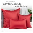 thumbnail image 5 of 26" x 26" Throw Pillow - Maroon: 1 PCS Luxurious Premium Microbead Pillow with 85/15 Nylon/Spandex Fabric. Fluffy, Outstanding Beauty & Support. Silky, Soft & Comfortable, 5 of 7