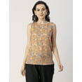 thumbnail image 2 of Moomaya Sleeveless Boat Neck Printed Georgette Top - Women's Elegant Top, 2 of 9