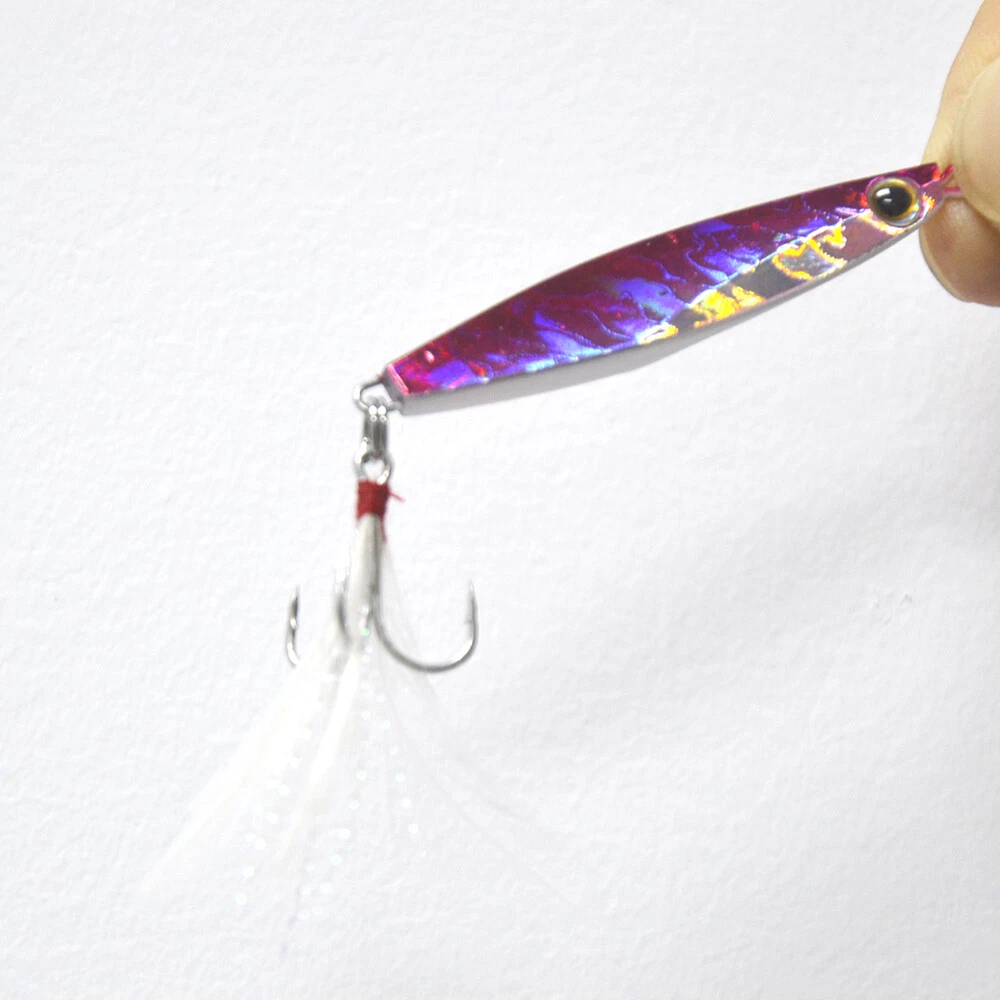 Jigging Spoon Lures Casting Jig Vertical Sinking Metal Fishing Lures Set of 8Pcs