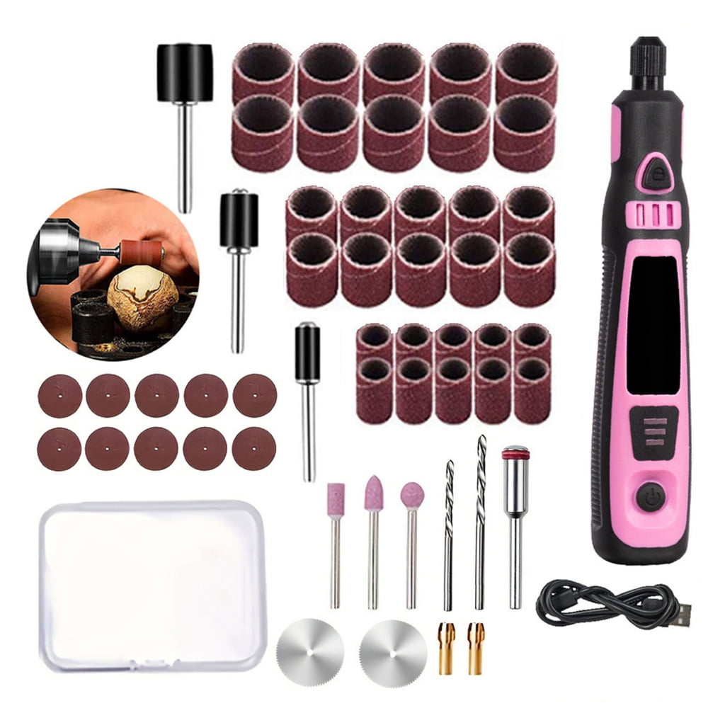 Cordless Electric Engraver Tool Set Includes 54 Attachments Adjustable Speed Portable Design For DIY Jewelry Craft Proje