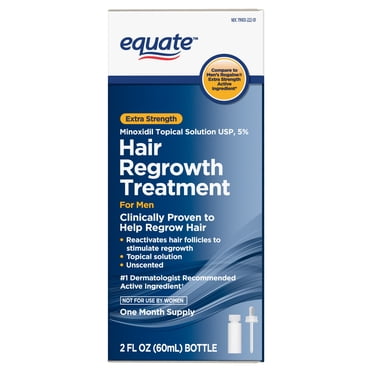 Equate Minoxidil Topical Solution USP, 5 Percent, Extra Strength, 2 fl oz