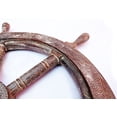 thumbnail image 4 of Wooden Ship Wheel (Antique White - Brown Buffed Polished) - (42 Inches), 4 of 4