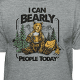 thumbnail image 3 of Teelocity Men's I Can Bearly People Funny Drinking Bear in the Woods Athletic Heather Relaxed Fit Short Sleeve Graphic T-Shirt, 3 of 3