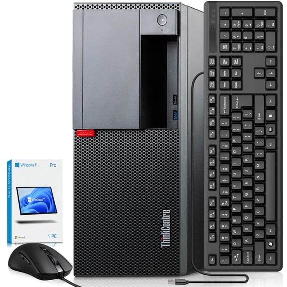 Restored Lenovo M720 Tower Desktop Computer – Intel Core i5-8500 8th Gen – 16GB DDR4 RAM – 128GB SSD – 500GB HDD – Keyboard & Mouse – WiFi – Windows 11 Pro