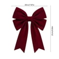 thumbnail image 3 of WDOBM Christmas Decorative Bows, Red Oversized Fluff Christmas Bow Ornament Tree Wedding Decor, Christmas Tree Bow, Velvet Christmas Bows for Home Decor Indoor, 3 of 6