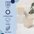 thumbnail image 2 of happimess Silas Modern Farmhouse Resin 3.3-Gallon Tapered Square Wicker Waste Basket with Scalloped Edge, White (Set of 2), 2 of 6
