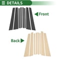 thumbnail image 3 of Pegatina anti rasguños de moldura de ventana del pilar de la puerta Unique Bargains cubierta exterior para BMW X5 2007-2013 patrón de fibra de carbono negro 8 Pcs, 3 of 7