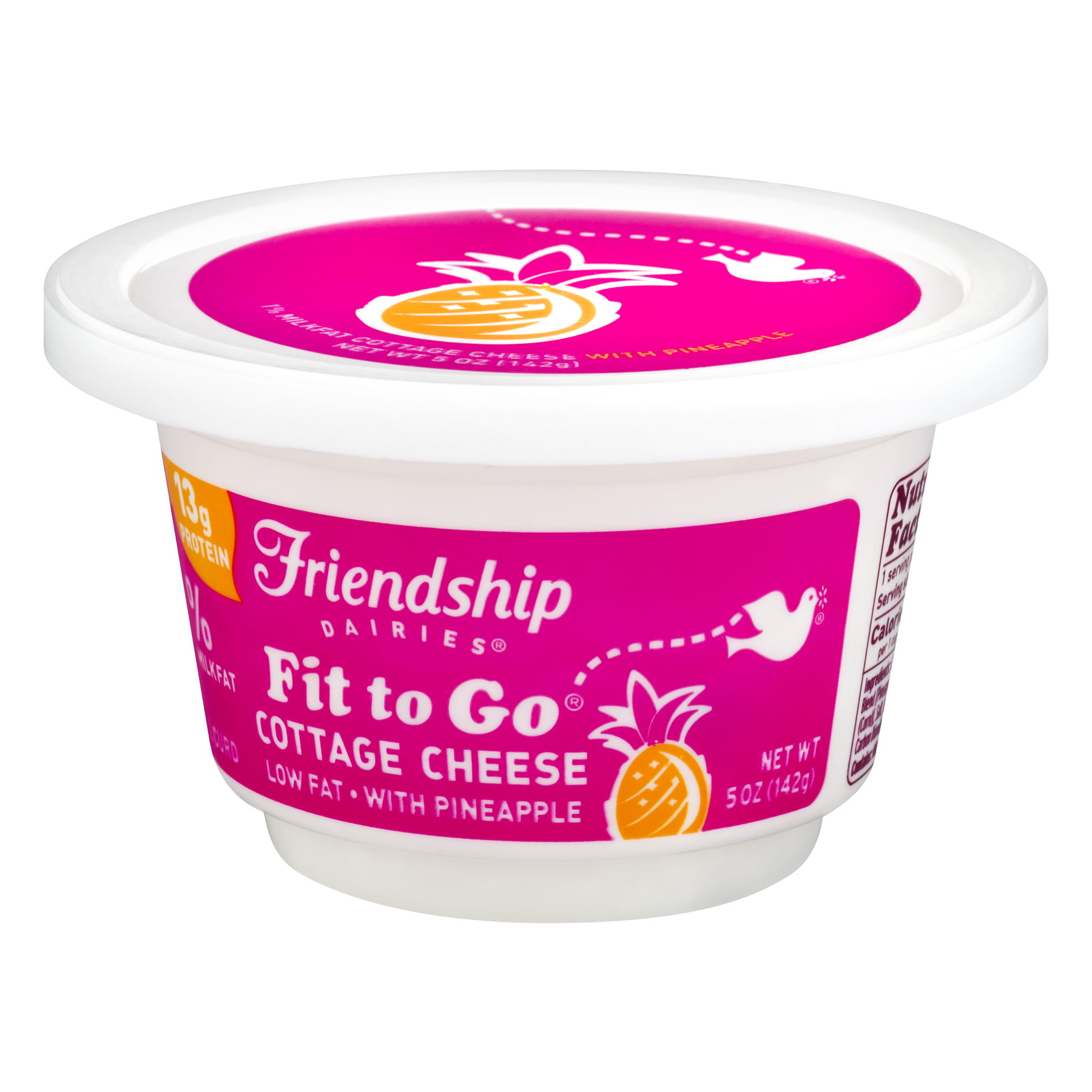 Friendship Dairies Fit To Go Low Fat Small Curd With Pineapple