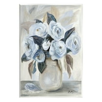 Stupell Industries Traditional Blue Rose Blossom Bouquet Painting Unframed Art Print Wall Art, Design by Kelley Talent