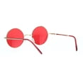 thumbnail image 4 of Mens Hippie Color Round Circle Lens Hipster Metal Rim Sunglasses Gold Red, 4 of 4