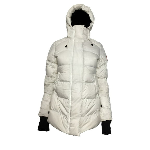 Pre-Owned Canada Goose Alliston Jacket in White Nylon