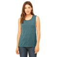 thumbnail image 1 of Bella Canvas Womens Flowy Scoop Blended Muscle Tank, M, Heather Deep Teal, 1 of 3