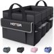 thumbnail image 1 of Organizador de maletero de coche HOTOR plegable con 2 compartimentos, color negro, 1 of 6