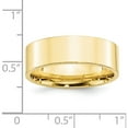 thumbnail image 3 of 10K Yellow Gold 10Ky 7mm Standard Flat Comfort Fit Band Size 14 Made In United States 1flc070-14, 3 of 5