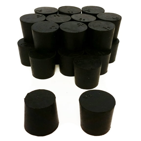 Rubber Stoppers, Size 5.5, Solid. Pack 1 pound.