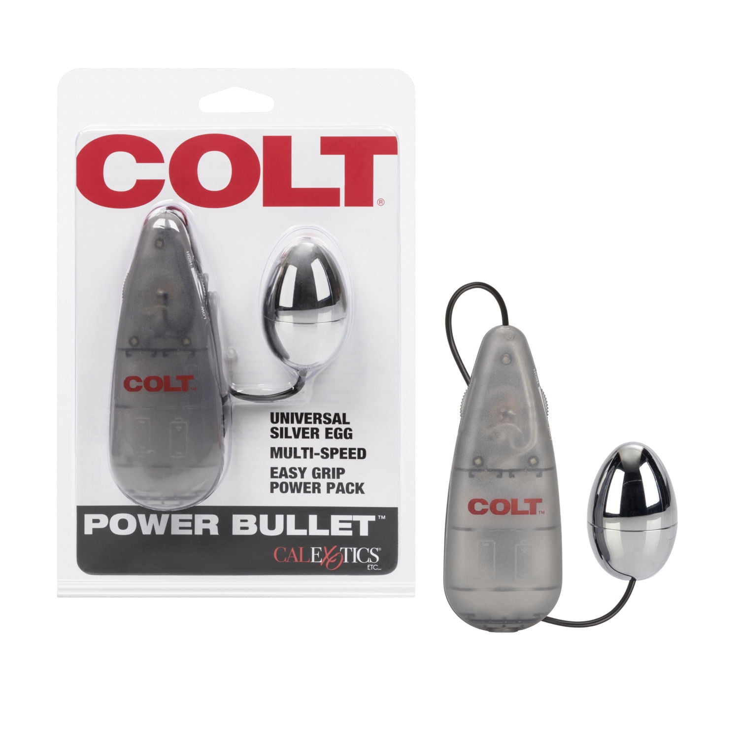 CalExotics COLT Multi-Speed Power Pak Egg Vibrator - Silver