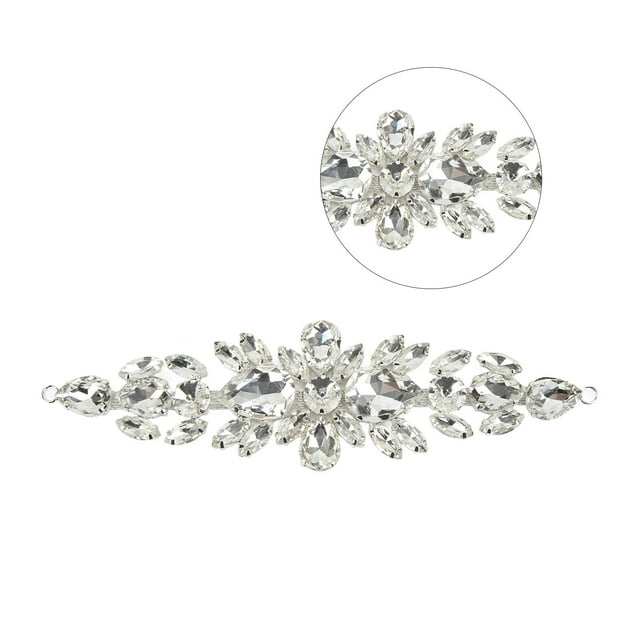 Shining Rhinestone Claw Chain, Beautiful Waist Rhinestone Flower with Shining Rhinestones DIY Garment Decoration Accessory Various Styles for Weddings, Dances,