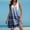 Blue, variant on MKLEKYY Tankini Swimsuits for Women Womens Summer Dresses 2024 Loose V Neck Sleeveless Swimsuit Coverup with Pockets Floral/Plain/Eyelet