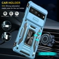 thumbnail image 6 of For Google Pixel 9 Pro XL Case, Shockproof Bumper Case with Sliding Camera Cover, Military-Grade Protection,Lightblue, 6 of 7