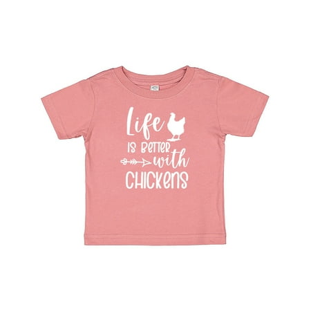 

Inktastic Life is Better with Chickens Gift Baby Boy or Baby Girl T-Shirt