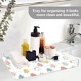 thumbnail image 5 of Acrylic Tray 15.7*11.8*1.9 Inch Transparent Tray Food Tray Tea Cup Tray Serving Trays Cosmetics Storage Kitchen Table Bathroom Sundry Storage Colorful Christmas Tree Beautiful, 5 of 7