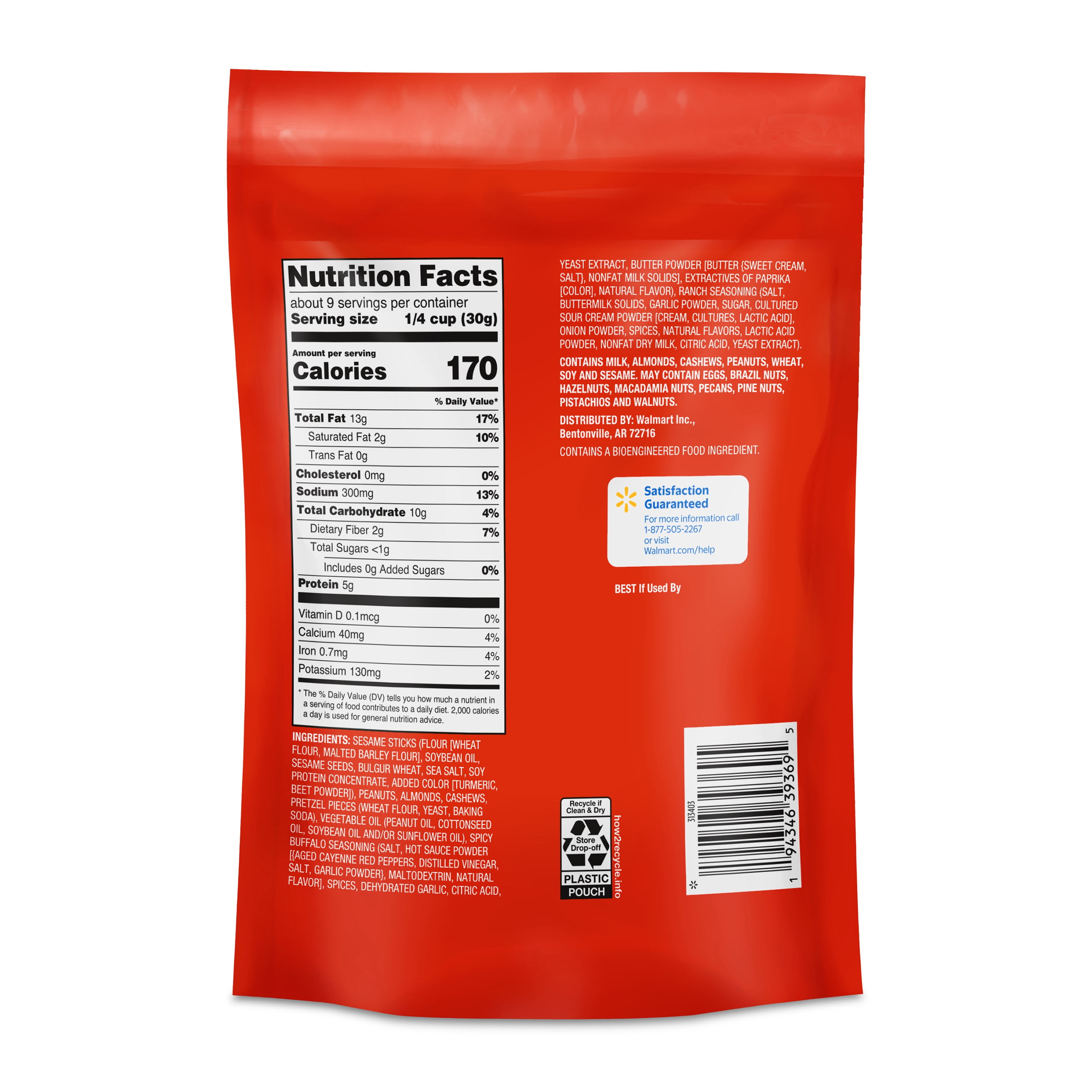 Great Value Spicy Buffalo Trail Mix, 10 oz