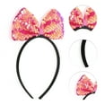 thumbnail image 5 of Unique Bargains 1 Pc Big Butterfly Sequins Headband Christmas for Women for Girls Red, 5 of 6