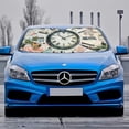 thumbnail image 2 of Awypu Flowers Butterflies Vintage Windshield Sun Shade Protector Blocks UV for Vehicle SUV Truck 51.18*27.59 in, 2 of 7