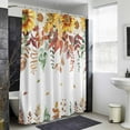 thumbnail image 6 of Xipuska Fall Eucalyptus Shower Curtain - Water Repellent Fabric Shower Curtains Washable, Thanksgiving Farmhouse Floral Leaves Decorative Polyester Cloth Bathroom Curtains Modern Bath Decor 72"x72", 6 of 6