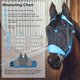 thumbnail image 2 of Máscara antimoscas para caballo SMFUSMFU, talla grande, azul, de malla transpirable, 2 of 6