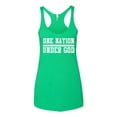 thumbnail image 2 of Wild Bobby One Nation Under God Inspirational/Christian Women Tri-Blend Racerback Tank Top, Envy, X-Large, 2 of 5