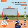 thumbnail image 2 of VEVOR Barricade Backstop Net, 7x7 ft Ball Sports Barrier Netting, Portable Practice Equipment with Carry Bag, Protection Screen for Baseball Softball Lacrosse Soccer Hockey Training, for Backyard, 2 of 9
