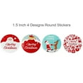 thumbnail image 2 of Wrapables Christmas Stickers Label Roll, Holiday Stickers for Sealing Cards, Envelopes, Gift Boxes, Festive Party Favors (500pcs), Red & White, 2 of 6