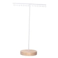 thumbnail image 2 of KLKCMS Jewelry Display Stand Organizer Iron Standing 18 Hooks Jewelry Display Rack White, 2 of 9