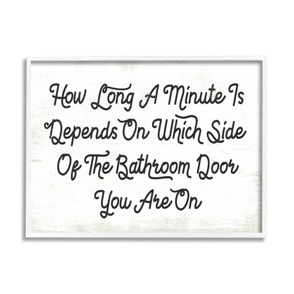 Stupell Industries Which Side Funny Bathroom Word Design, 16 x 20,Design by Daphne Polselli