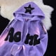 thumbnail image 4 of Sudadera con capucha y cremallera Y2K, estilo punk Harajuku, estilo retro americano, con estampado de estrellas de la calle, sudadera con cremallera, abrigo holgado y elegante para mujer, ropa de call, 4 of 5