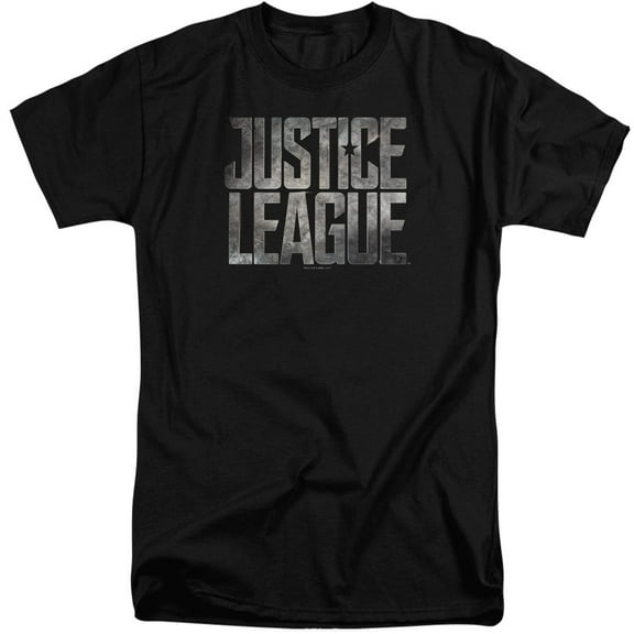Justice League Movie - Metal Logo - Tall Fit Short Sleeve Shirt - XXX-Large