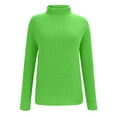 thumbnail image 5 of Gytharion Women's Turtleneck Sweaters Regular Solid Color Long Sleeve High Neck Knit Pullovers with Ribbed Cuffs Classic Jumper Tops, 5 of 7