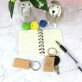 thumbnail image 5 of 5Pcs Wooden KeyChain Name Diy Holder Round/Rectangle Key Rings Diy Key Tags Charms 5x3cm, 5 of 6