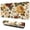 Orange, variant on Golden Floral Art Print Large Mouse Pad, Keyboard & Mouse Desk Mat for Home Office, Laptop Work, Gaming & Desktop Decor, 31.5 x 15.7 in