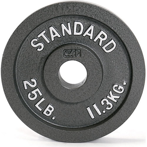 CAP Barbell Gray Olympic Cast Iron Plate, 25 lbs