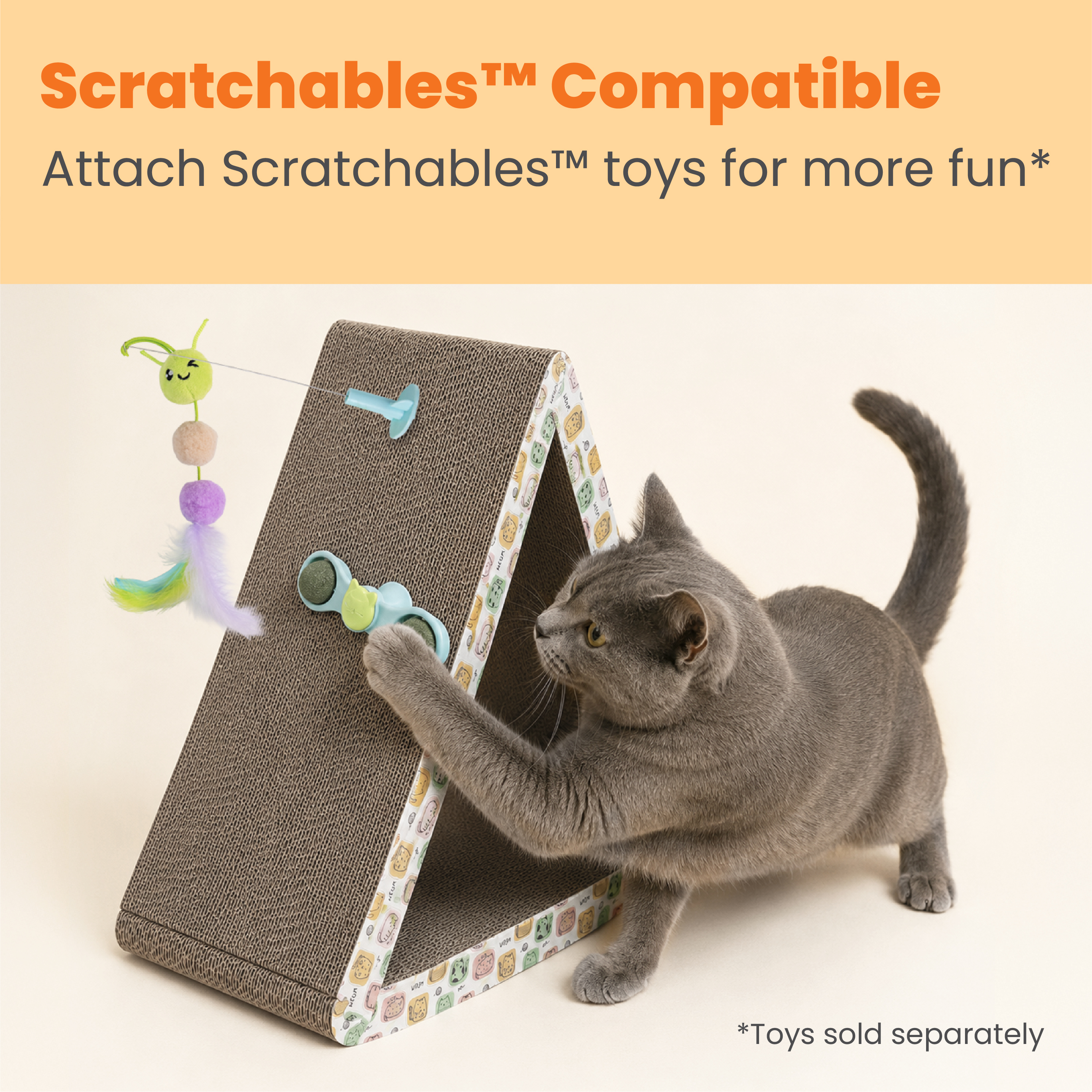 Catstages Seek & Scratch Triangle Cat Scratcher photo 5