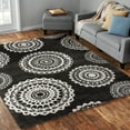 thumbnail image 5 of Mainstays 9'X12' Charcoal Gray Medallion Shag Indoor Area Rug, 5 of 7