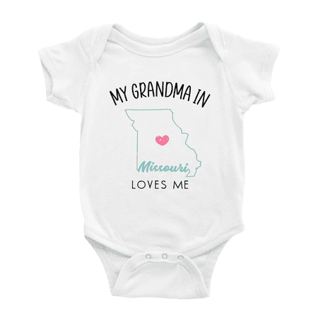 

My Grandma In Missouri Loves Me Baby Clothing For Boy Girl Bodysuits 6-12 Months